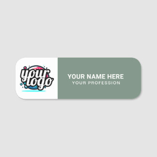 Custom Logo Employee magnetic or safety pin Name Tag