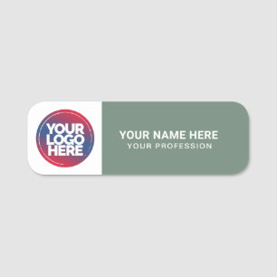 Custom Logo Employee magnetic or safety pin Name Tag