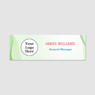 Custom Logo Employee Magnetic Or Safety Pin Name Tag