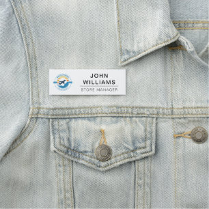 Custom Logo Employee Magnetic Or Safety Pin Name Tag