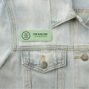 Custom Logo Employee magnetic or safety pin Name Tag