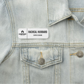 Custom Logo Employee Magnetic Or Safety Pin  Name Tag