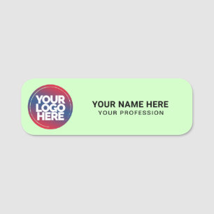 Custom Logo Employee magnetic or safety pin Name Tag