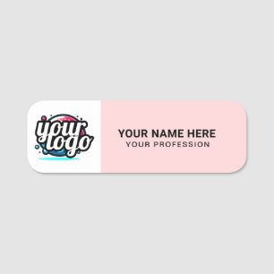 Custom Logo Employee magnetic or safety pin Name Tag