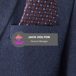Custom Logo Employee Magnetic Or Safety Pin Name Tag