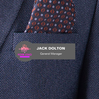Custom Logo Employee Magnetic Or Safety Pin Name Tag