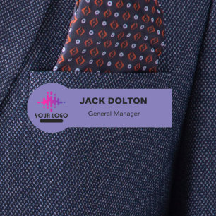 Custom Logo Employee Magnetic Or Safety Pin Name Tag