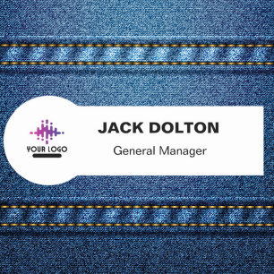 Custom Logo Employee Magnetic Or Safety Pin Name Tag