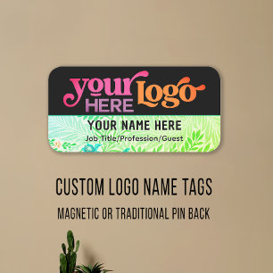 Custom Logo Employee Magnetic Or Safety Pin Name Tag