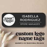 Custom Logo Employee Magnetic Or Safety Pin  Name Tag<br><div class="desc">Looking for branded name tags for your employees? Check out this Custom Logo Employee Magnetic Or Safety Pin Name Tag. You can add your logo and details very easily or customise even further by using the design tool. Happy branding!</div>