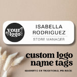 Custom Logo Employee Magnetic Or Safety Pin  Name Tag<br><div class="desc">Looking for branded name tags for your employees? Check out this Custom Logo Employee Magnetic Or Safety Pin Name Tag. You can add your logo and details very easily or customise even further by using the design tool. Happy branding!</div>