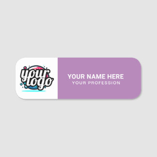 Custom Logo Employee magnetic or safety pin Name Tag