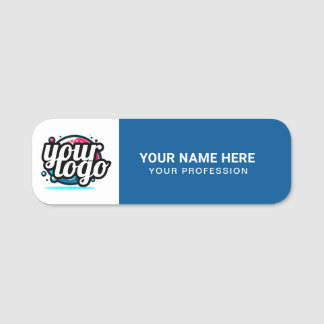Custom Logo Employee magnetic or safety pin Name Tag