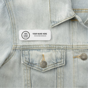 Custom Logo Employee magnetic or safety pin Name Tag