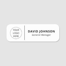 Custom Logo Employee Magnetic OR Safety Pin  Name Tag