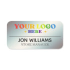 Custom Logo Employee Magnetic Or Safety Pin Silver