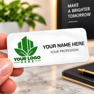 Custom Logo Employee Name Badge Magnetic Pin