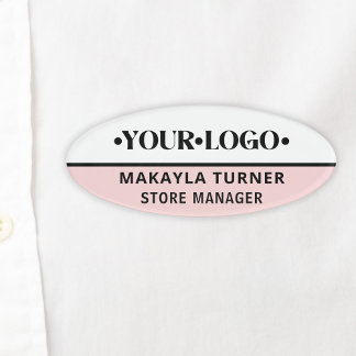 Custom Logo Employee  Name Tag
