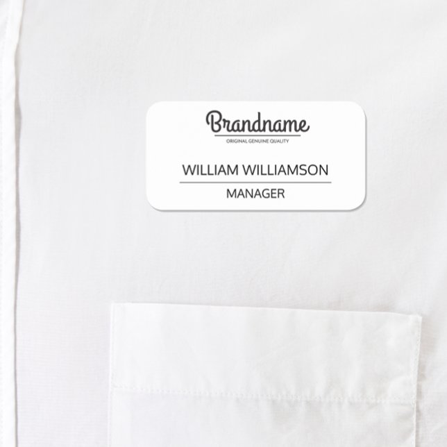 Custom Logo Employee Name Tag (Custom logo employee name tag)