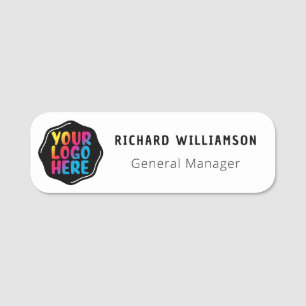 Custom Logo Employee Name Tag Magnetic/ Safety Pin
