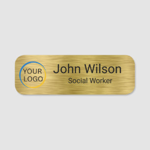 Custom Logo Employee Personalised Business  Name Tag