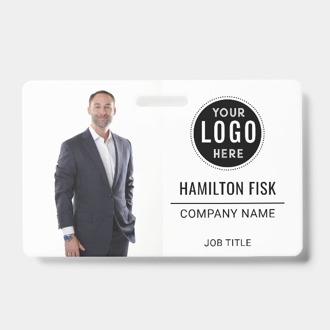 Custom Logo Employee Photo  ID Badge (Front)