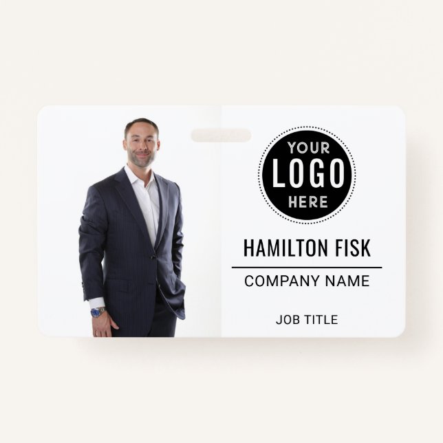 Custom Logo Employee Photo  ID Badge (Front)
