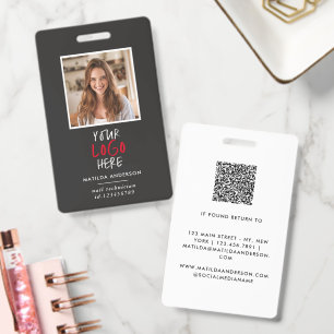 Custom Logo Employee QR Code Personalised Business ID Badge