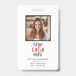 Custom Logo Employee QR Code Personalised Business ID Badge