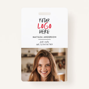 Custom Logo Employee QR Code Personalized Business ID Badge