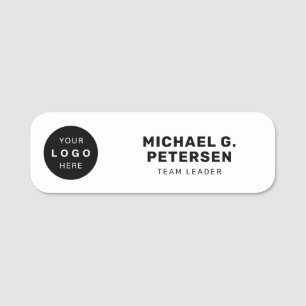 Custom logo employee staff magnetic or pin plastic name tag