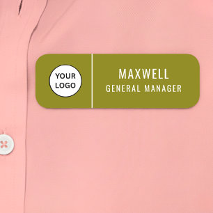 Custom Logo Employee Staff Safety Pin Name Tag