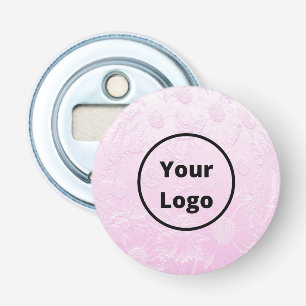 Custom logo engraved pink floral bottle opener