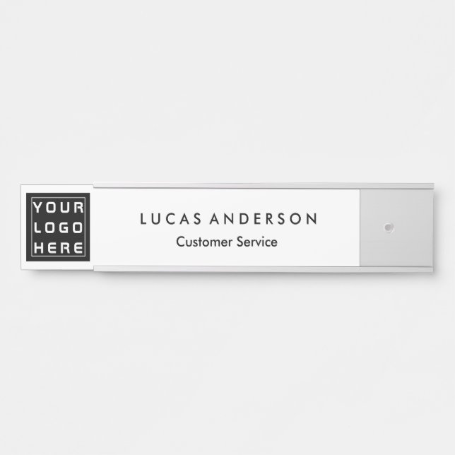 Custom Logo Executive Black Professional Door Sign (Front)