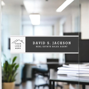 Custom Logo Executive Black Professional Door Sign