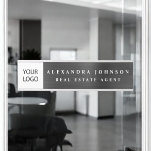 Custom Logo Executive Black Professional Door Sign