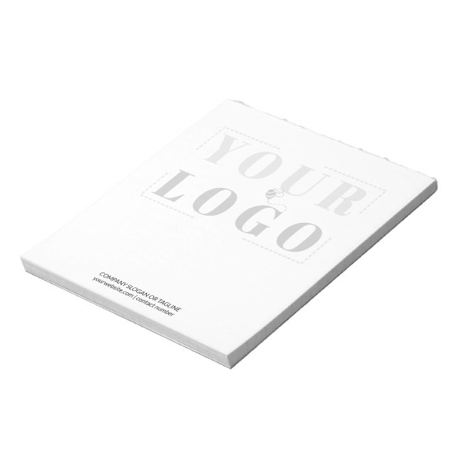 Custom Logo Faded Black and White Background Notepad (Rotated)