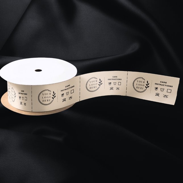 Custom Logo Garment Care Labels Satin Ribbon (Creator Uploaded)