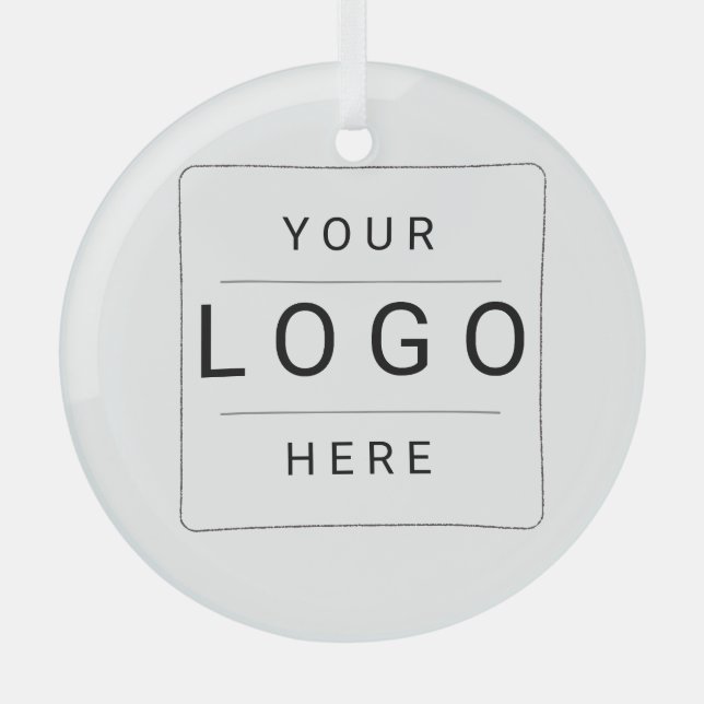Custom Logo Glass Tree Decoration (Front)