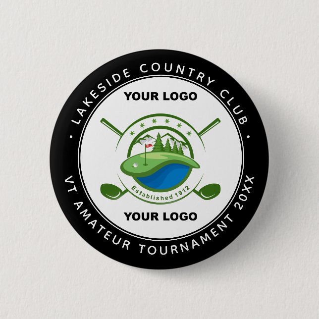 Custom Logo Golf Club Swag Memorial Tournament 6 Cm Round Badge (Front)