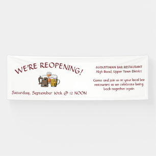 Custom Logo GRAND REOPENING  Banner