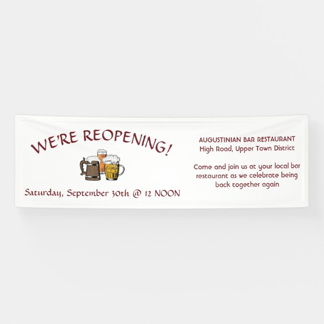 Custom Logo GRAND REOPENING  Banner (Horizontal)