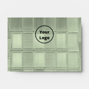 Custom logo green glass tile pattern envelope