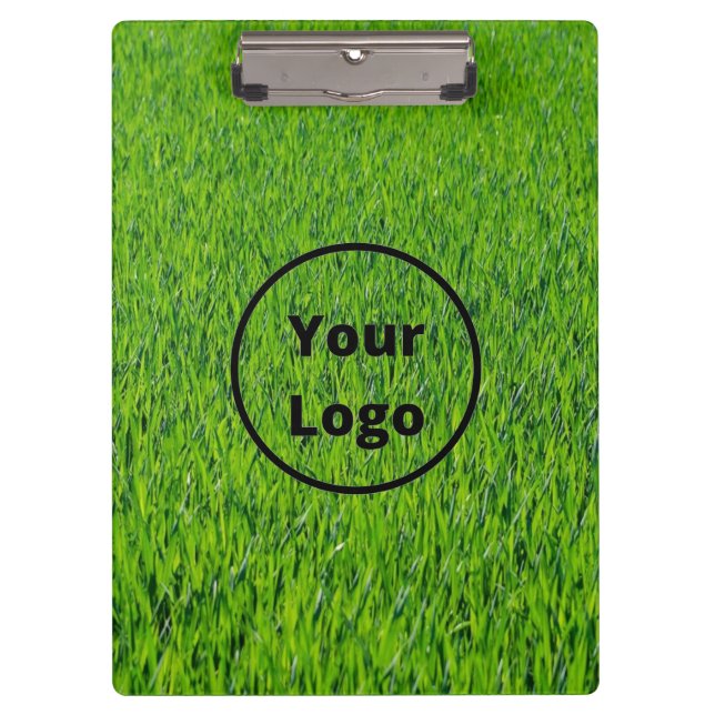 Custom logo green grass clipboard (Front)