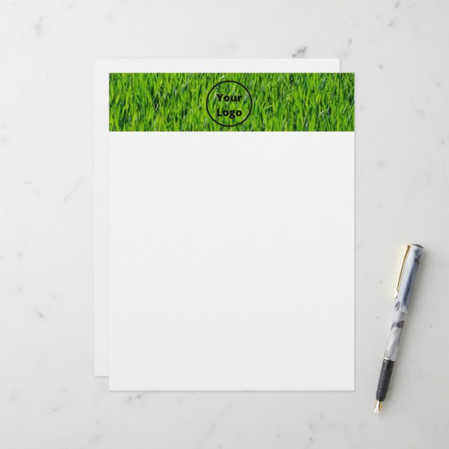 Custom logo green grass letterhead (Front/Back In Situ)