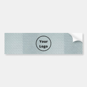 Custom logo grey metal print bumper sticker