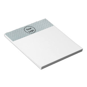 Custom logo grey metal print notepad