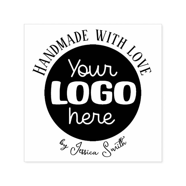 Custom Logo Handmade Business Branding  Self-inking Stamp (Design)