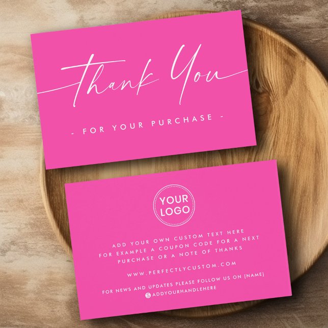 Custom logo handwritten script thank you insert (Custom logo handwritten script thank you insert)