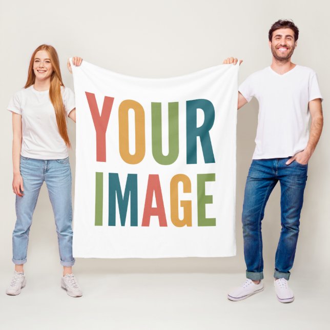 Custom Logo Here | Add Your Own Design Fleece Blanket (In Situ)